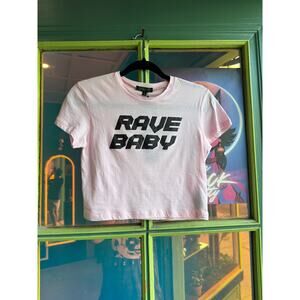 Dolls Kill Club Exx Rave Baby Tee Size Large NWT